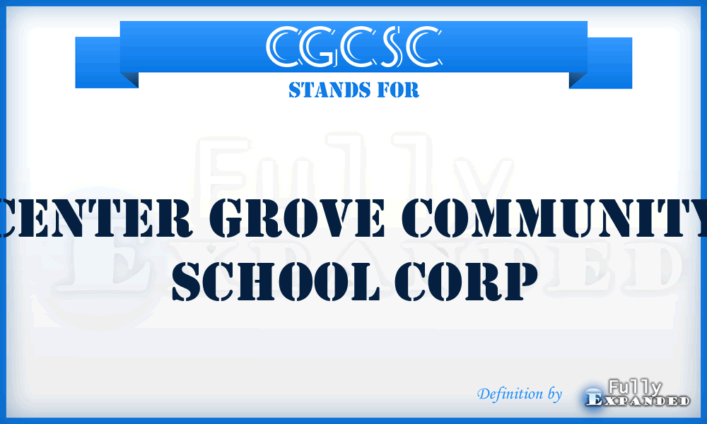 CGCSC - Center Grove Community School Corp
