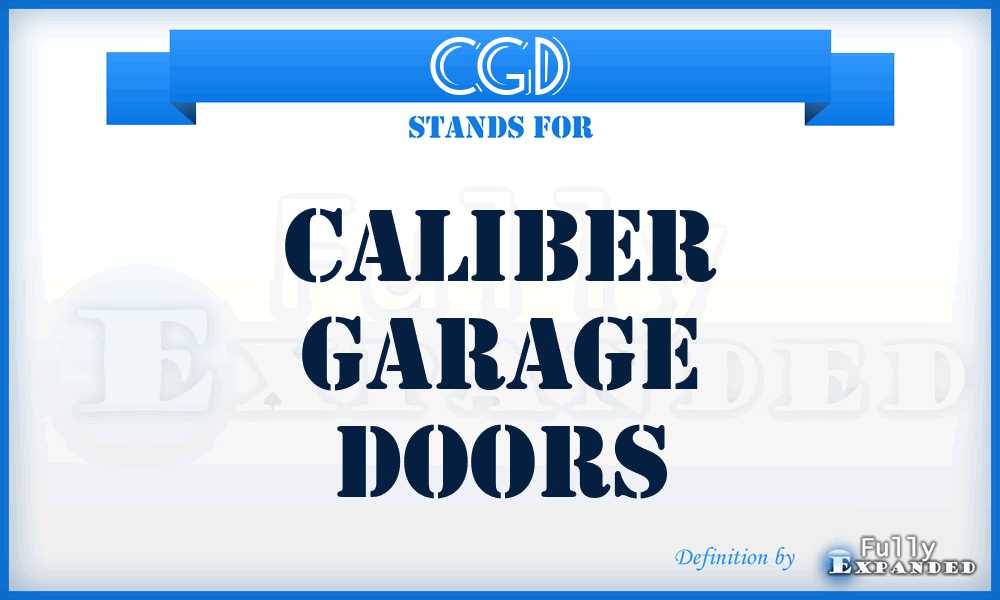 CGD - Caliber Garage Doors