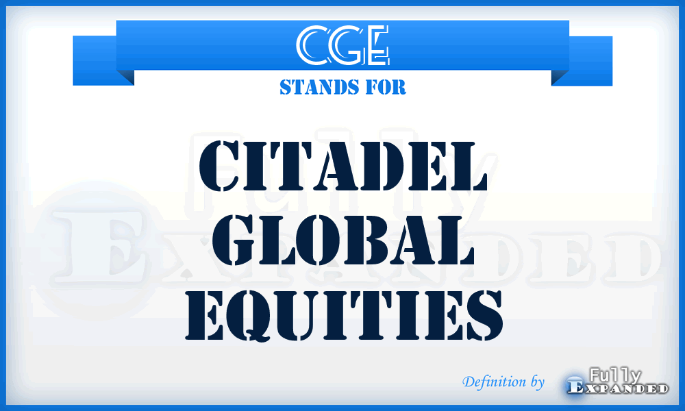 CGE - Citadel Global Equities