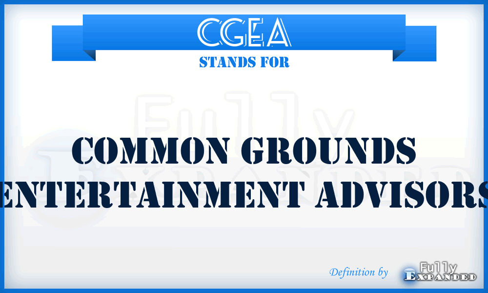 CGEA - Common Grounds Entertainment Advisors