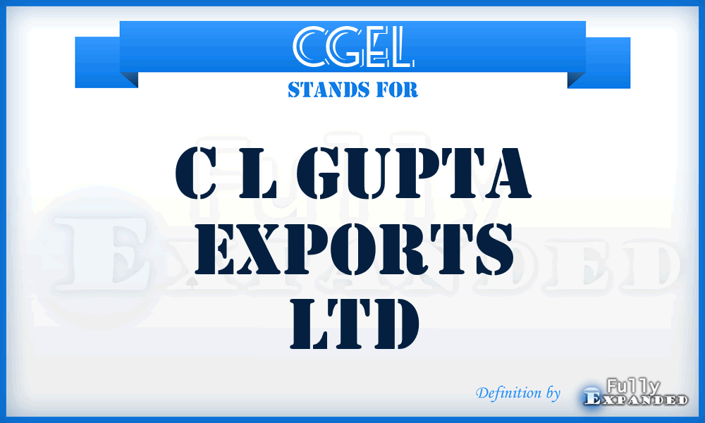 CGEL - C l Gupta Exports Ltd