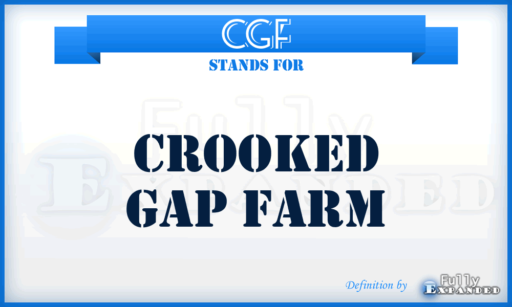 CGF - Crooked Gap Farm