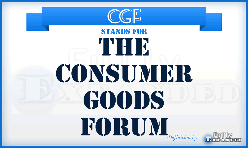 CGF - The Consumer Goods Forum