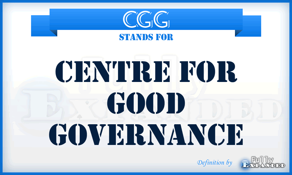 CGG - Centre for Good Governance