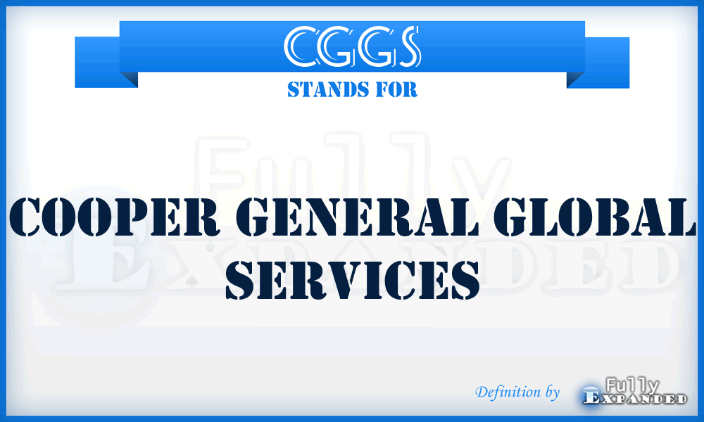 CGGS - Cooper General Global Services