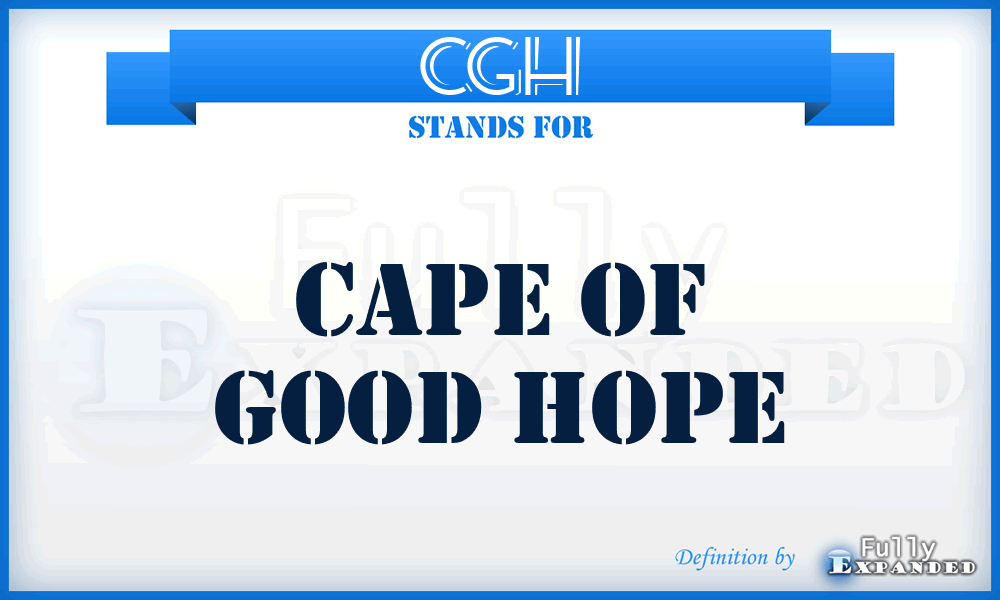 CGH - Cape Of Good Hope