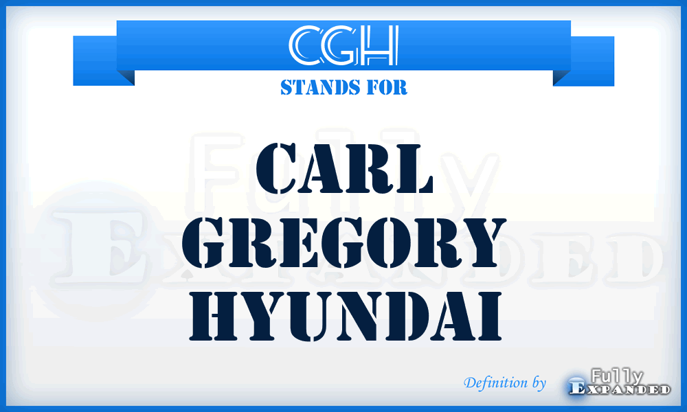 CGH - Carl Gregory Hyundai