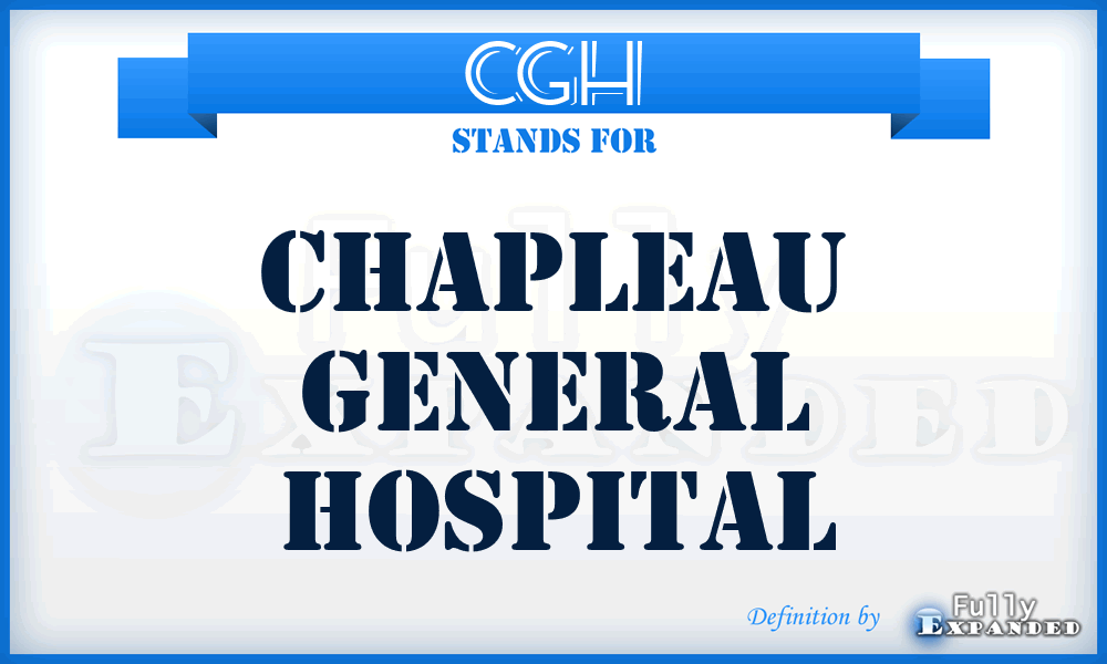 CGH - Chapleau General Hospital