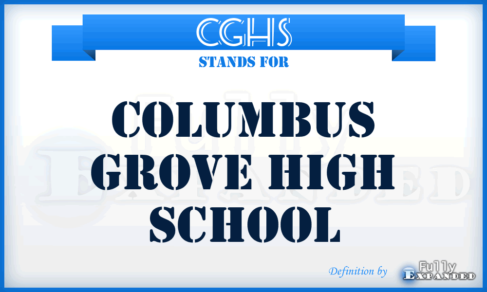 CGHS - Columbus Grove High School