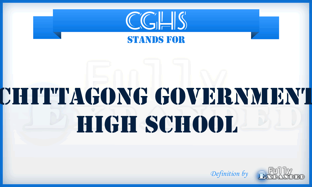 CGHS - Chittagong Government High School