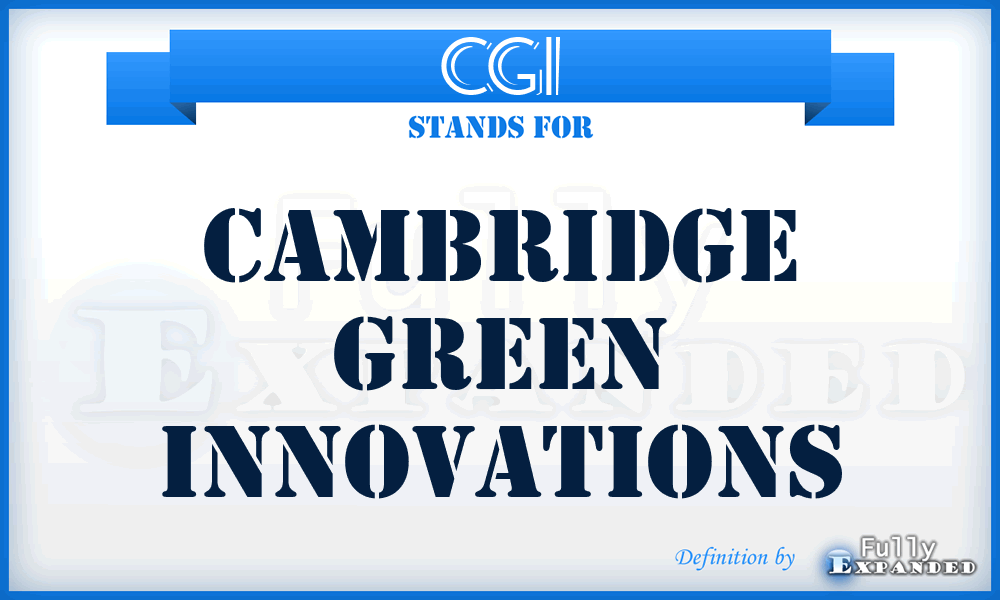 CGI - Cambridge Green Innovations