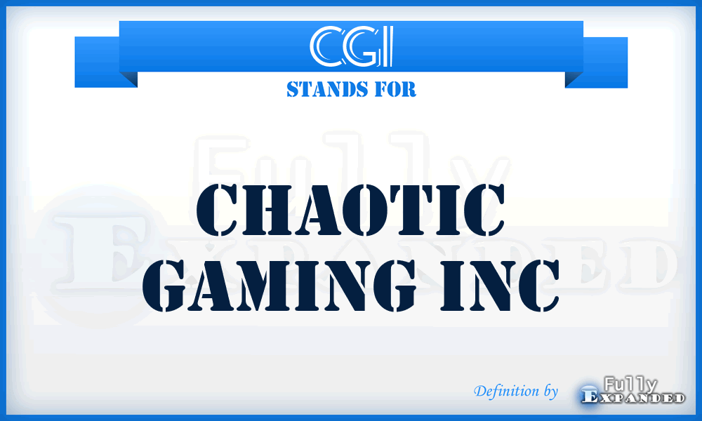 CGI - Chaotic Gaming Inc