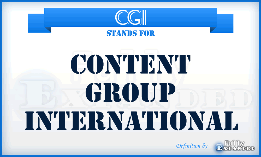 CGI - Content Group International