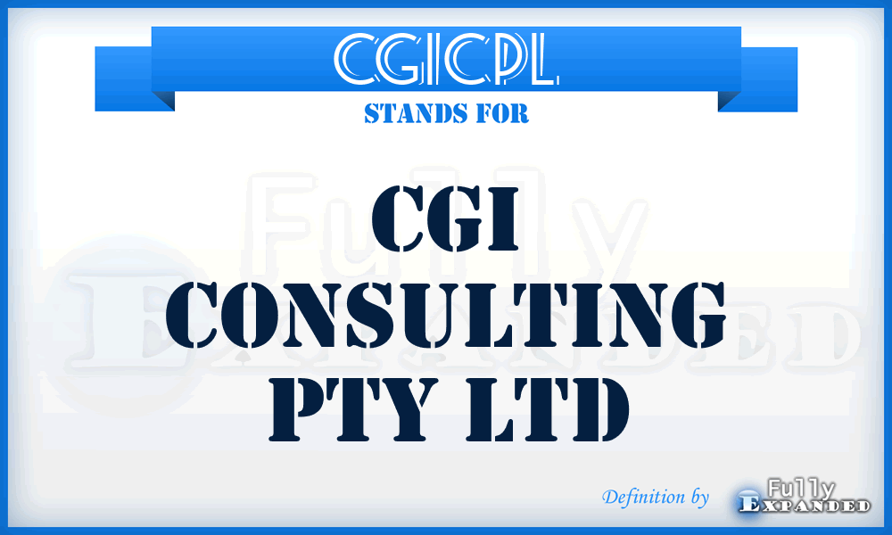 CGICPL - CGI Consulting Pty Ltd
