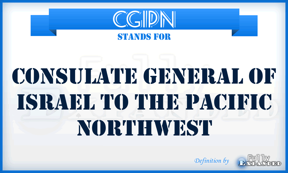 CGIPN - Consulate General of Israel to the Pacific Northwest