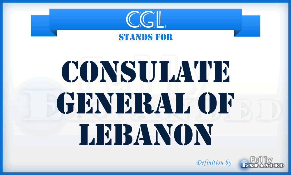 CGL - Consulate General of Lebanon