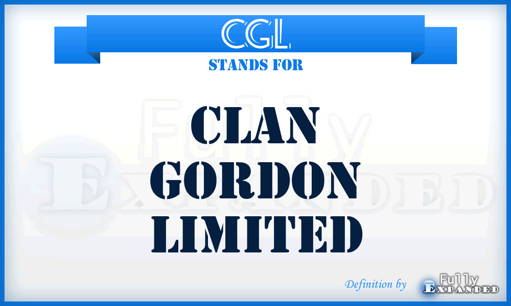 CGL - Clan Gordon Limited