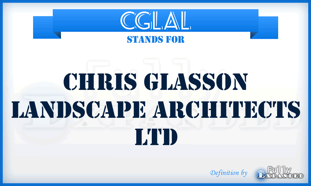 CGLAL - Chris Glasson Landscape Architects Ltd