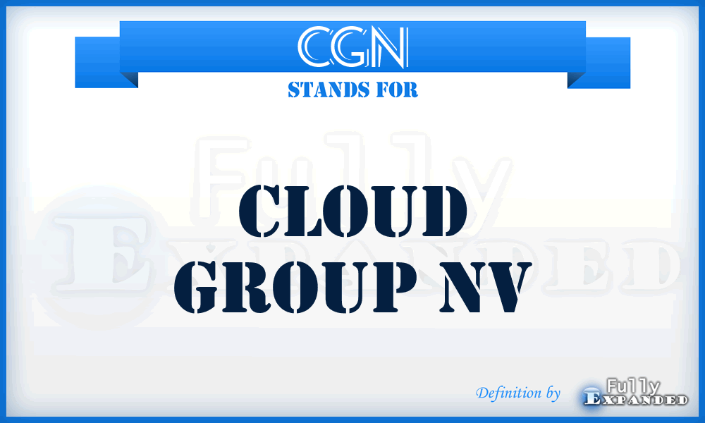 CGN - Cloud Group Nv
