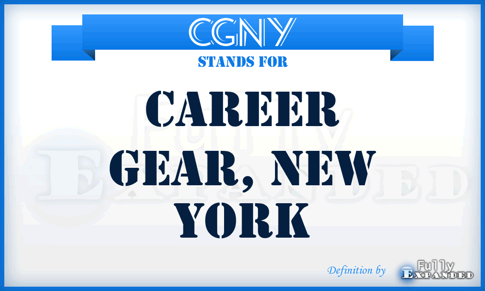 CGNY - Career Gear, New York