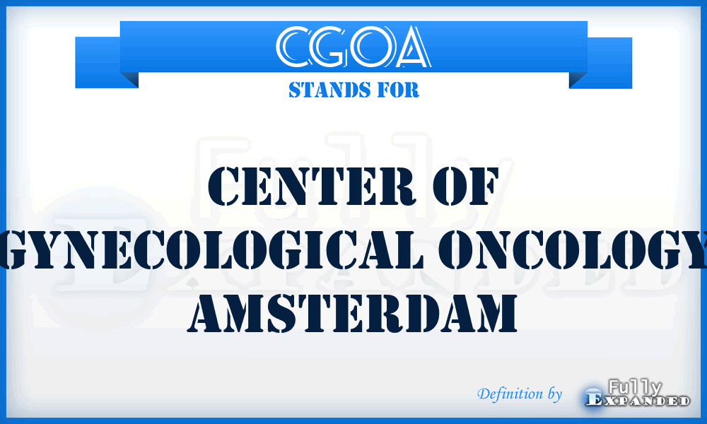 CGOA - Center of Gynecological Oncology Amsterdam