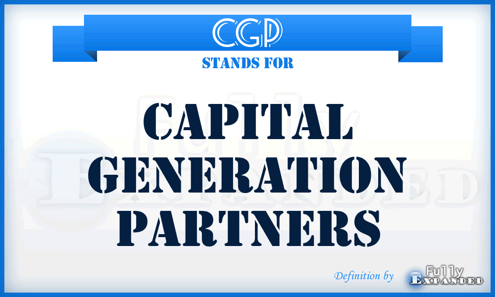 CGP - Capital Generation Partners