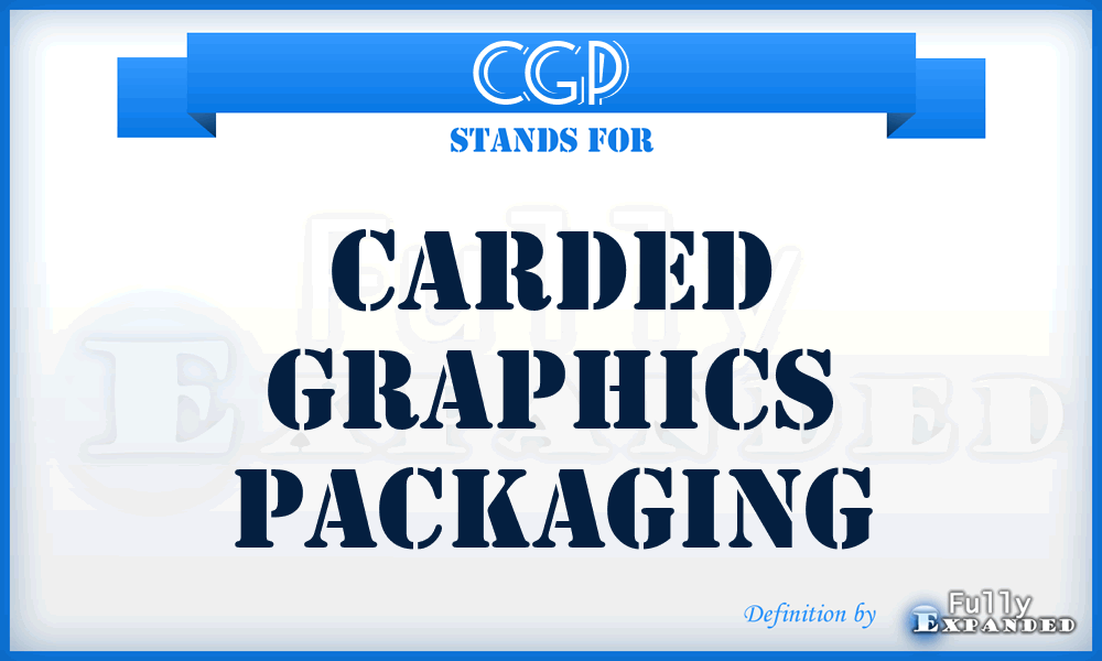 CGP - Carded Graphics Packaging