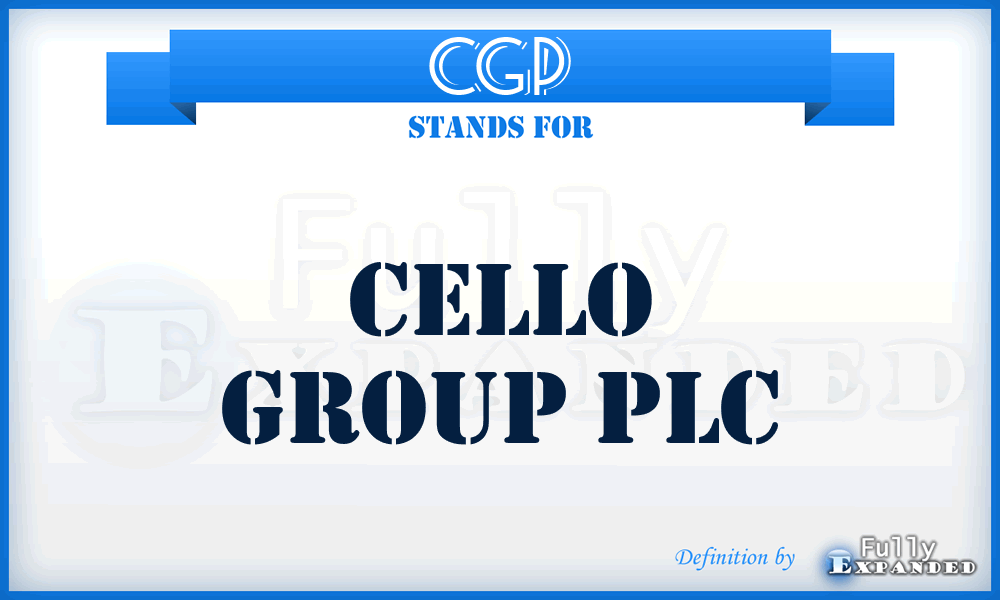 CGP - Cello Group PLC