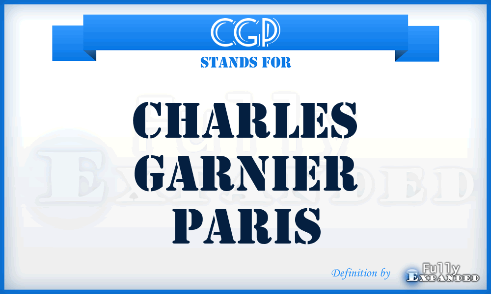 CGP - Charles Garnier Paris