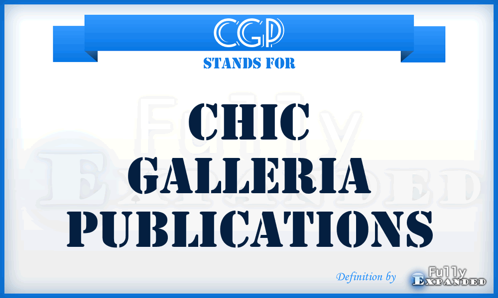 CGP - Chic Galleria Publications