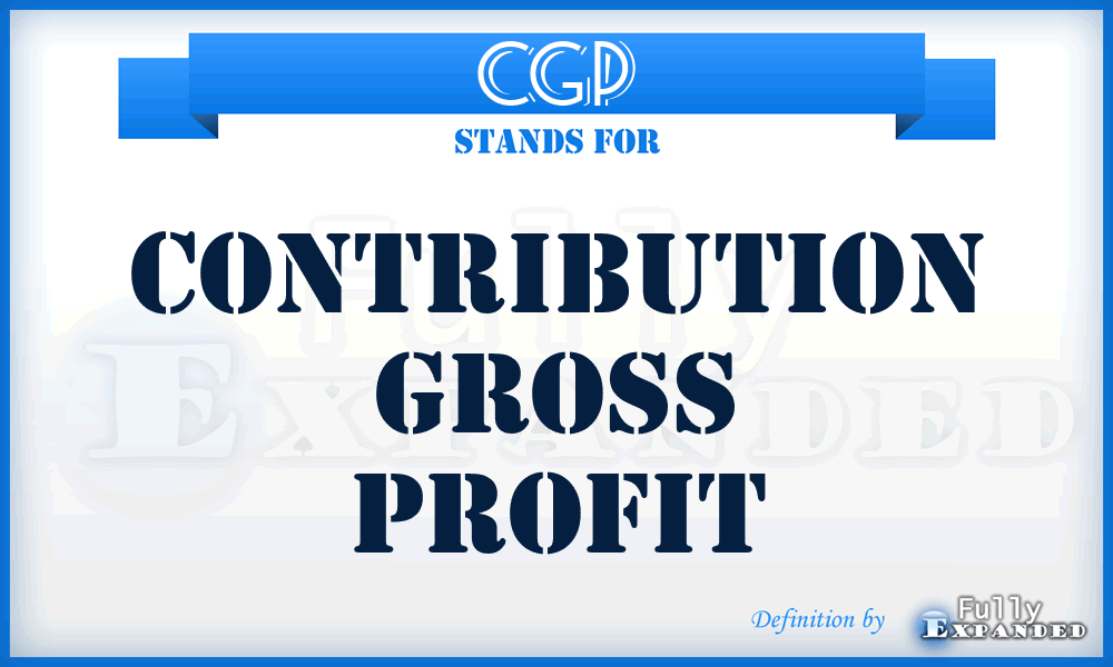 CGP - Contribution Gross Profit