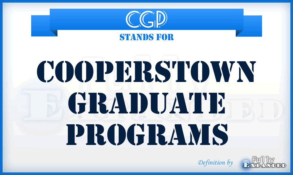 CGP - Cooperstown Graduate Programs