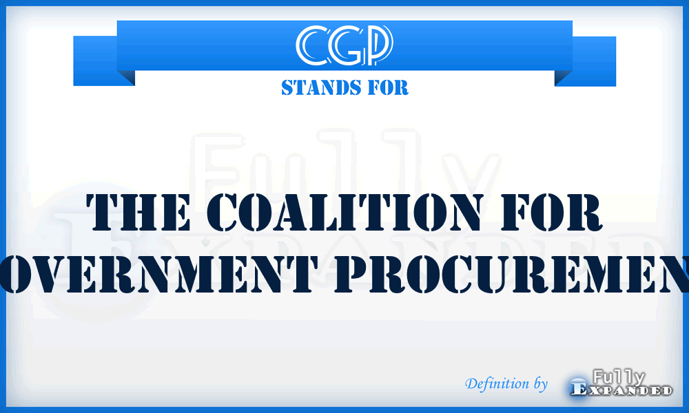 CGP - The Coalition for Government Procurement