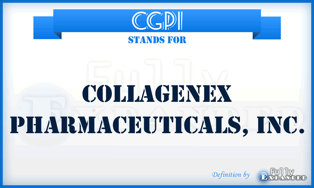 CGPI - Collagenex Pharmaceuticals, Inc.