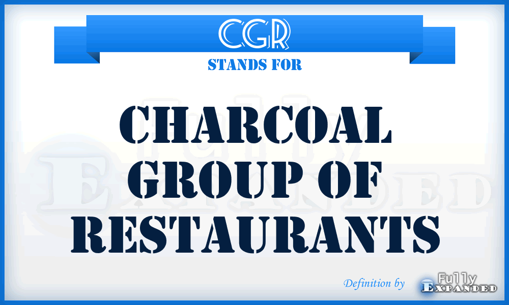CGR - Charcoal Group of Restaurants