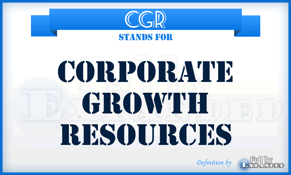 CGR - Corporate Growth Resources