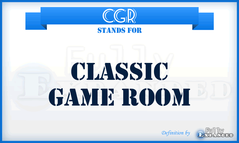 CGR - Classic Game Room