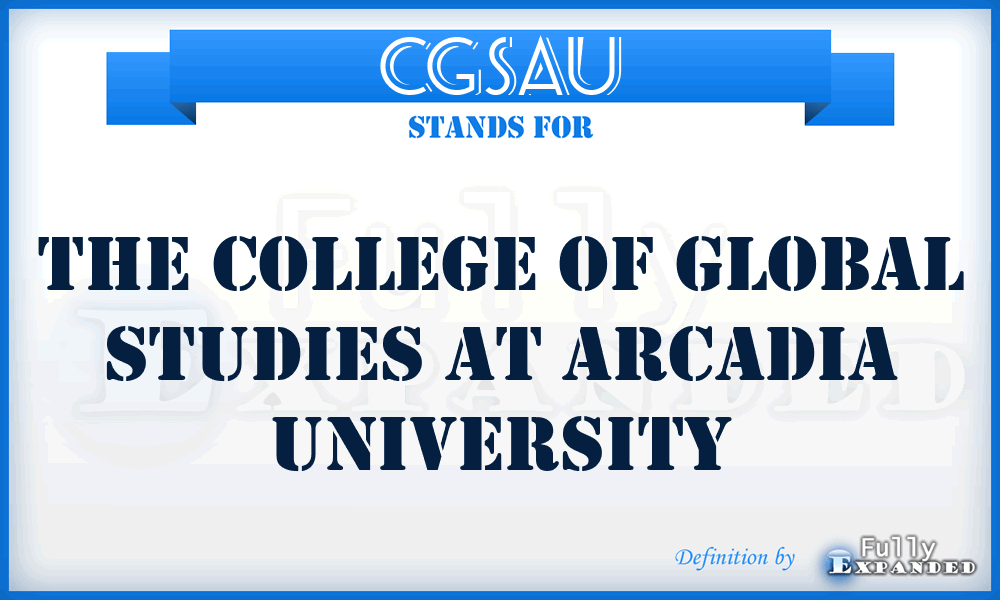 CGSAU - The College of Global Studies at Arcadia University