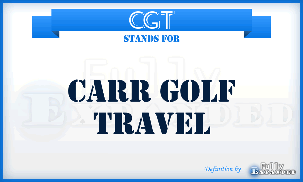 CGT - Carr Golf Travel