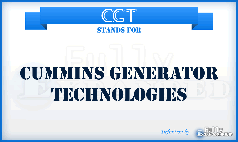CGT - Cummins Generator Technologies