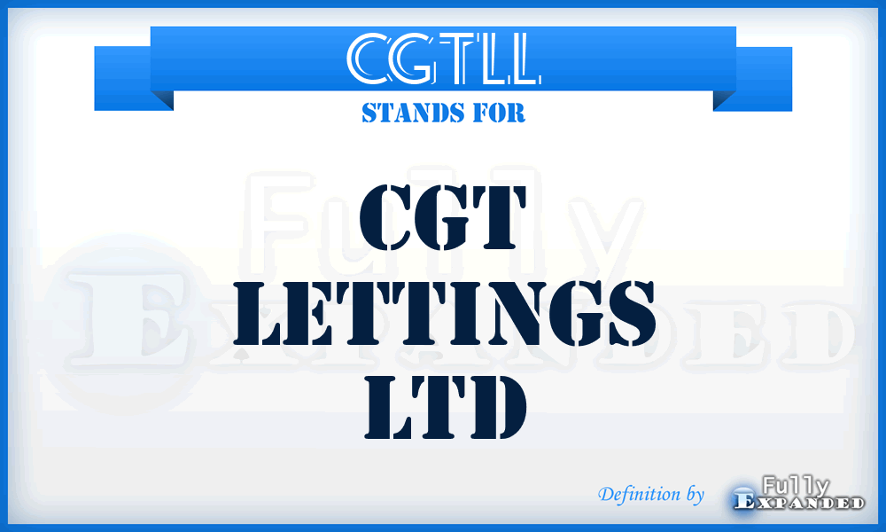 CGTLL - CGT Lettings Ltd