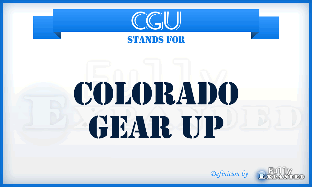 CGU - Colorado Gear Up