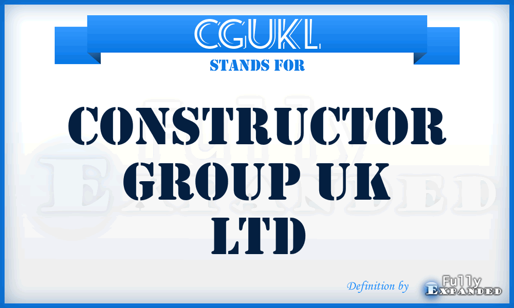 CGUKL - Constructor Group UK Ltd