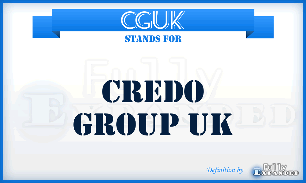 CGUK - Credo Group UK