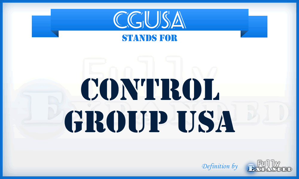 CGUSA - Control Group USA