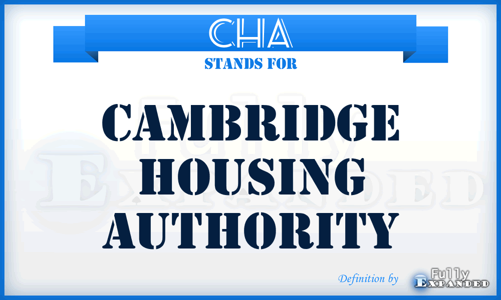 CHA - Cambridge Housing Authority