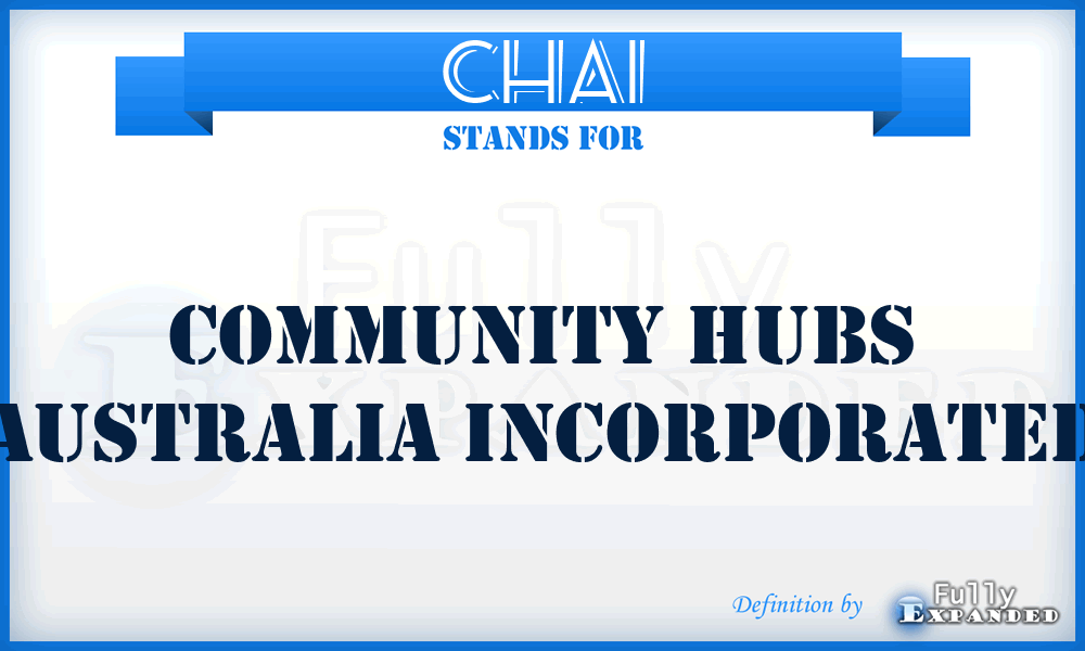 CHAI - Community Hubs Australia Incorporated