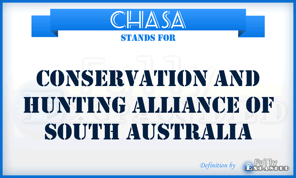 CHASA - Conservation and Hunting Alliance of South Australia