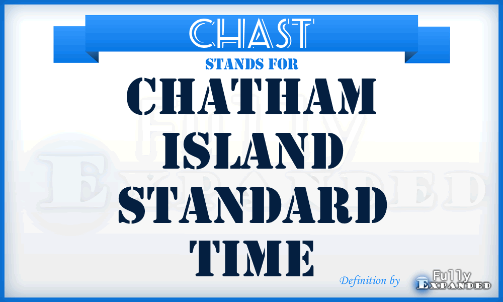 CHAST - Chatham Island Standard Time