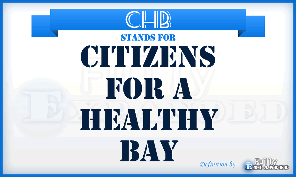CHB - Citizens for a Healthy Bay